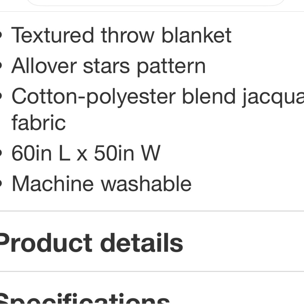 STUDIO MCGEE NWT Cotton Textured Throw -cream/blue -60x50 - Picture 4 of 6